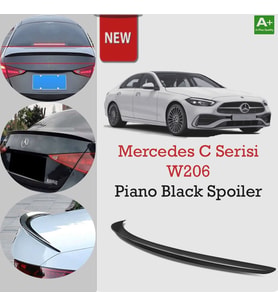 Mercedes W206 Bagaj Üstü Spoiler Piano Black 2020 Sonrası