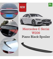 Mercedes W206 Bagaj Üstü Spoiler Piano Black 2020 Sonrası