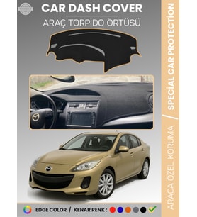 MAZDA 3 (2009-2013) Torpido Örtüsü Panel Halısı Koruma Torpido Koruma Araca Özel Kaymaz Kolay Montaj