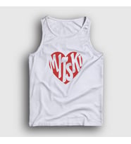 Presmono Unisex Beyaz I Love Kalp Mitski Atlet 543168tt (Beyaz)