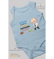 Küçük olabilirim ama patron benim Sıfır Kollu Bebek Body
