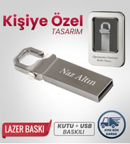 Kişiye Özel 32 GB Usb Bellek Hediyelik Usb Flash Bellek Şık + Metal Kutulu