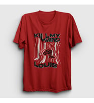 Presmono Unisex Kırmızı Kill My Mind Louis Tomlinson T-Shirt 458900tt