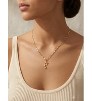 Orjinal 14 Ayar Sertifikalı Altın Minimalist Charm İtalyan Aynalı Ezme Zincir Şans Kolye