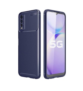 Vivo Y20S Kılıf Esnek Soft Karbon Tasarım Legion Serisi (Lacivert)