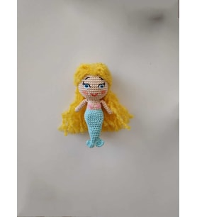 Deniz Kızı Anahtarlık Amigurumi Organik Oyuncak