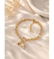 CM Jewelry Ay Yıldız Figürlü Gold Premium Çelik Bileklik