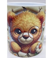 Gözlüklü Ayıcıklı Kupa Bardak 3d Efekt Ayıcık Teddy Baskılı Kupa Bardak - The Kam Concept