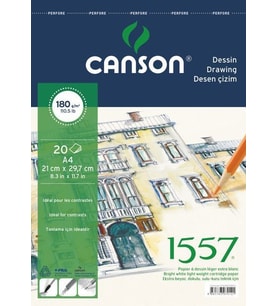 Canson 1557 Dessin Resim Ve Çizim Blok 180 gr. Spiralli A4 20 Sayfa 