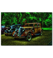 Cakapuzzle  Klasik Kahverengi Araba Görseli  Puzzle Yapboz MDF (Ahşap)