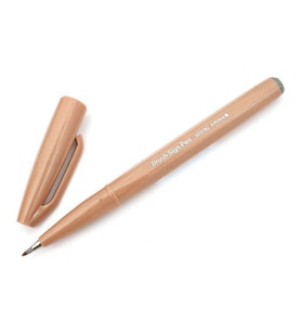Pentel Brush Sign Pen PALE BROWN 