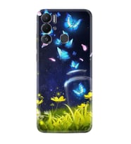 Tecno Pova Neo Kılıf Resimli Desenli Baskılı Silikon Flowers Fox 1309