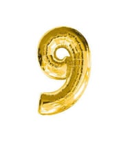 FOLYO BALON RAKAM 9 ALTIN 32INC PK:1-