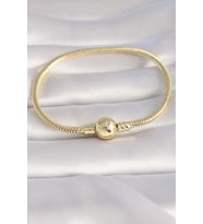 pilelistore Pirinç Gold Renk İşleme Detay Charm Model Kadın Bileklik - TJ-BB5988