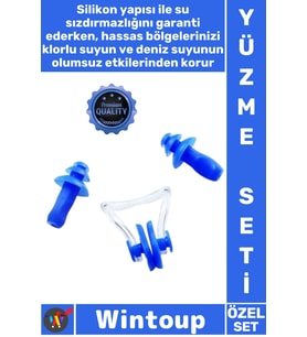 #YüzmeSeti Silikon Su Geçirmez Yüzücü Aksesuarı Profesyonel Yumuşak Kulak Burun Tıkayıcı Havuz Seti
