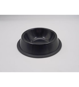 Kedi ve Köpek İçin Çelik Mama ve Su Kabı 18 CM Siyah