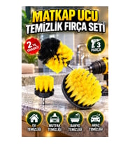Matkap Ucu Temizlik Fırçası Seti – 3 Parça Ev, Mutfak, Banyo ve Araç Temizliği