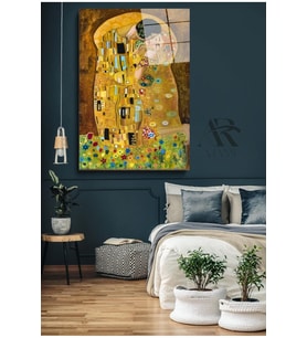 Kanvas Tablo Ilk Öpücük Dekoratif Cam Tablo 50 X 70