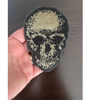 11X8 CM ÜTÜ İLE YAPIŞAN PAYETLİ KURU KAFA ARMA DİKİŞ AKSESUARI