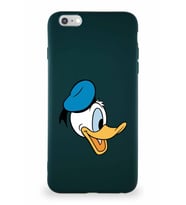 Apple iPhone 6S Plus Soft Premier Kapak Donald Duck-F Tasarımlı Silikon Kılıf - Yeşil (Şeffaf)