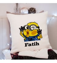 Minions Tasarımlı Yastık Kişiye Özel