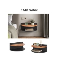 Duvara Monte Yarım Ay Lüx Komodin 45x25x25 cm 1 Adet