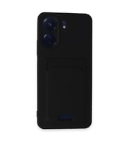 Xiaomi Redmi 13C Kılıf Kelvin Kartvizitli Silikon - Siyah