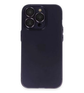 iPhone 14 Pro Max Kılıf Luko Lens Silikon - Derin Mor