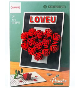 Toysan Flowers Loveu Gül Çiçekli Çerçeve Yapı Blok Seti 848 Parça 1051