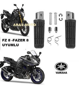Yamaha Fazer 8 -Fz 8 Uyumlu Ön Basamak Seti A Kalite-Arasmoto (Siyah)