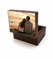 Kişiye Özel Fotoğraflı Ahşap Müzik Kutusu - İstediğiniz Şarkıyı Çalan MP3 Müzikli Kutu, Sevgiliye Hediye