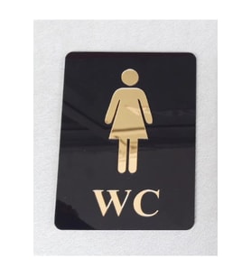 Dekoratif Modern Wc Yönlendirme Tabelası - Kadın