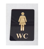 Dekoratif Modern Wc Yönlendirme Tabelası - Kadın