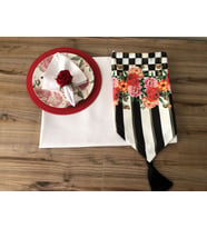 SOFRA SUNUM TAM SET GÜL DESENLİ (Krem)