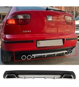 Seat Leon Mk1 Gri Difüzör Çiftli Kare Egzoz Görünümlü D Tip Difizör