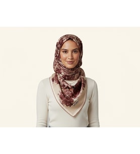 KIRMIZI YAPRAK DESENLİ BALSE SOFT EŞARP