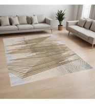 Eliana Home Dijital Baskı Yıkanabilir Kaymaz Taban Salon Halısı Ve Yolluk LN096-FNL383 (Bej)