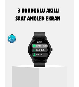 3 Kordonlu Amoled Akıllı Saat – Takipli