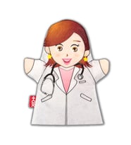 Tox Doktor Meslekler Keçe El Kukla T327 , Eğitici Oyuncak