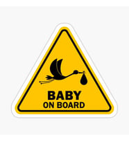 Baby On Board Arabada bebek var Oto Sticker Etiket 19CM md17