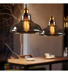 RİOLİGHT VİNTAGE2,RETRO,RUSTİK 1XE27 ESKİTME DUYLU CAM SARKIT TEKLİ CAM AVİZE 1 ADET FİYATIDIR.. (Füme)