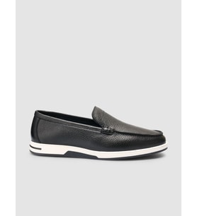 %100 Hakiki Deri Siyah Erkek Loafer