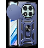 Pilelistore   Xiaomi Redmi Note 14 Pro 5G Kılıf Pars Lens Yüzüklü Silikon - Lacivert