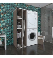 Kenzlife çamaşır-kurutma makinesi dolabı alyusha sol crd 180*120*60 banyo kapaksız arkalıksız (Karışık)