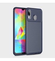 Samsung Galaxy M20 Kılıf Esnek Soft Karbon Tasarım Legion Serisi (Lacivert)