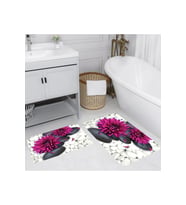Rovigo Home Dijital Baskılı 2'li Banyo paspas Takımı RVG5035 (Mor)