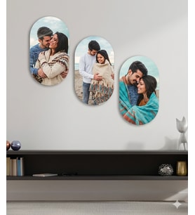 Kişiye Özel 3 Fotoğraflı Kolaj Tablo Duvar Dekor