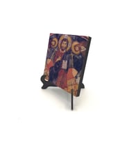 Kapadokya Göreme Karanlık Kilise Freski - Deesis Baskılı MDF Masaüstlük 10X10