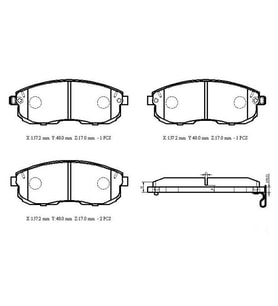 NISSAN MAXIMA- A33- 03/06; ÖN FREN BALATASI (DİSK) (137X53,3X17) (DAIWA) 4106089E97 268-6350