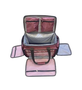 Pembe Ev Tipi Dikiş Makine Çantası  Çanta Hurcu  Profesyonel Dikiş Makinesi Çantası